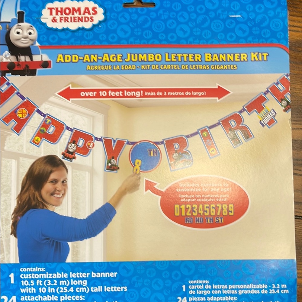 Thomas & Friends Red and Blue Birthday Banner Kit